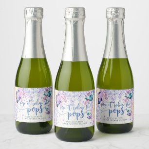 Butterfly Pop Es, wenn sie Pop Mini Champagner Schaumweinetikett