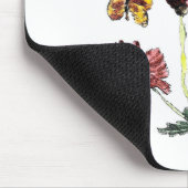 Butterfly Poppy-Blume Mousepad (Ecke)