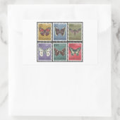 Butterfly Postage-Briefmarke Rechteckiger Aufkleber (Tasche)