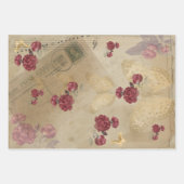 Butterfly Postal Briefmarke Print Pattern Geschenkpapier Set (Vorderseite 3)