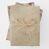 Butterfly Postal Briefmarke Print Pattern Geschenkpapier Set (Beispiel)