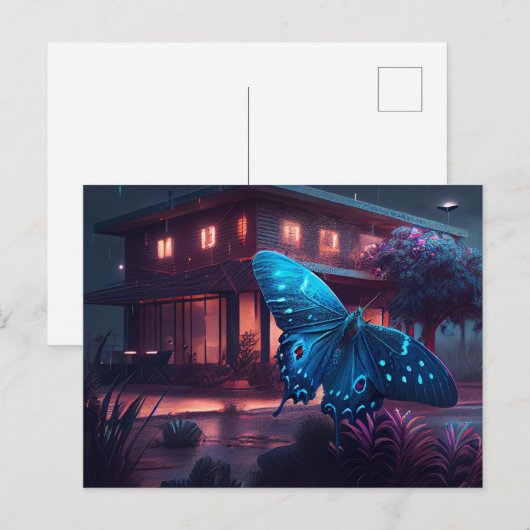 Butterfly-Postkarten Postkarte (Vorne/Hinten)