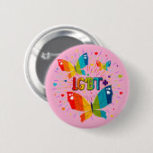 Butterfly Pride Liebe ist Liebe LGBT Awareness Button (Vorne & Hinten)