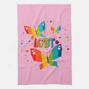 Butterfly Pride Liebe ist Liebe LGBT Awareness Geschirrtuch