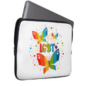 Butterfly Pride Liebe ist Liebe LGBT Awareness Laptopschutzhülle (Vorne Rechts)