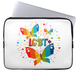 Butterfly Pride Liebe ist Liebe LGBT Awareness Laptopschutzhülle