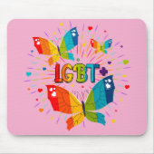 Butterfly Pride Liebe ist Liebe LGBT Awareness Mousepad (Vorne)
