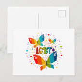 Butterfly Pride Liebe ist Liebe LGBT Awareness Postkarte (Vorne/Hinten)