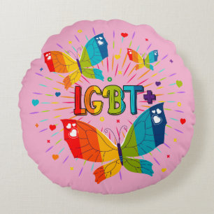 Butterfly Pride Liebe ist Liebe LGBT Awareness Rundes Kissen
