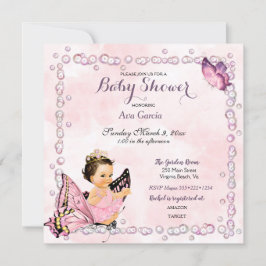 Butterfly Princess Baby Girl Einladung