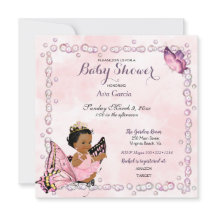 Butterfly Princess Baby Girl Einladung