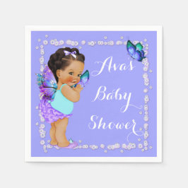 Butterfly Princess Baby Girl Lavender Napkins Serviette