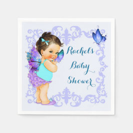 Butterfly Princess Baby Girl Lavender Napkins Serviette