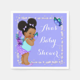 Butterfly Princess Baby Girl Lavender Napkins Serviette