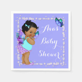 Butterfly Princess Baby Girl Lavender Serviette