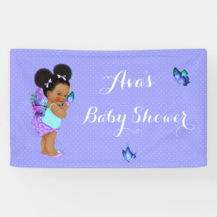 Butterfly Princess Baby Girl Lila Lavender Banne Banner