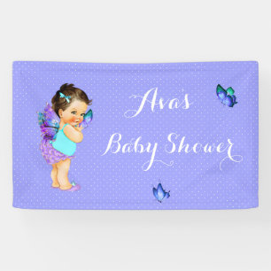 Butterfly Princess Baby Girl Lila Lavender Banne Banner