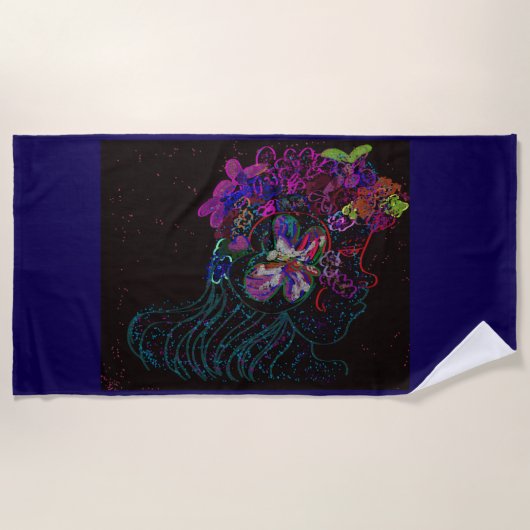 Butterfly Princess Beach Towel Strandtuch (Vorderseite)