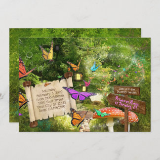 Butterfly Princess-Party Einladung