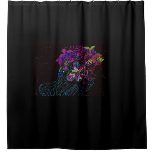 Butterfly Princess Shower Curtain Duschvorhang (Vorderseite)