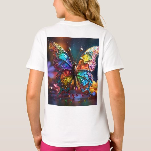 Butterfly Print T - Shirt - stilvoll und komfortab (Rückseite)