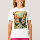 Butterfly Print T - Shirt - stilvoll und komfortab (Vorderseite)