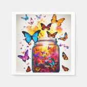 "Butterfly Printed Paper Napkin Set" Serviette (Vorderseite)