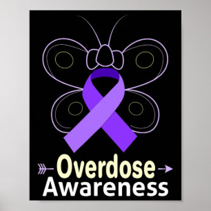 Butterfly Products Opioid Ribbon Opioid Überdosier Poster