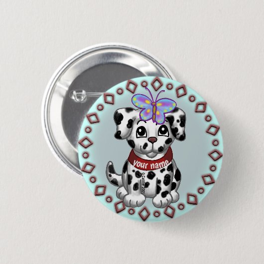 Butterfly Puppy Button (Vorne & Hinten)