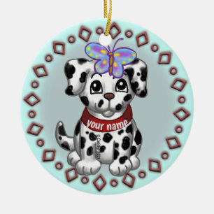 Butterfly Puppy Keramik Ornament
