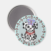 Butterfly Puppy Magnet (Vorderseite/Rückseite)