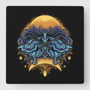 Butterfly Quadratische Wanduhr