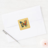 Butterfly Quadratischer Aufkleber (Umschlag)