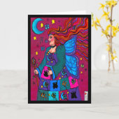 Butterfly Queen Card Karte (Gelbe Blume)