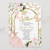 Butterfly Quince Bilingual Einladungen (Vorne/Hinten)