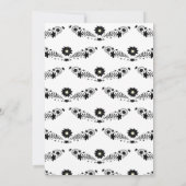 Butterfly Quinceanera Black & White 15. Geburtstag Einladung (Rückseite)