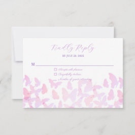 Butterfly Quinceañera UAWG Response Card RSVP Karte