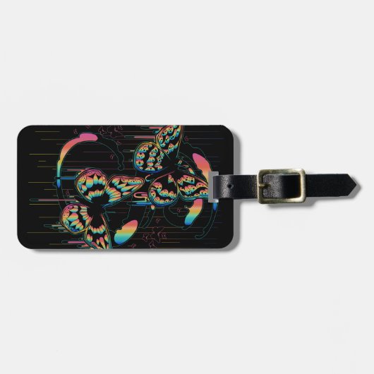 Butterfly Rain Gepäckanhänger (Vorderseite horizontal)