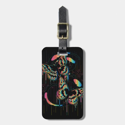 Butterfly Rain Gepäckanhänger (Vorderseite vertikal)