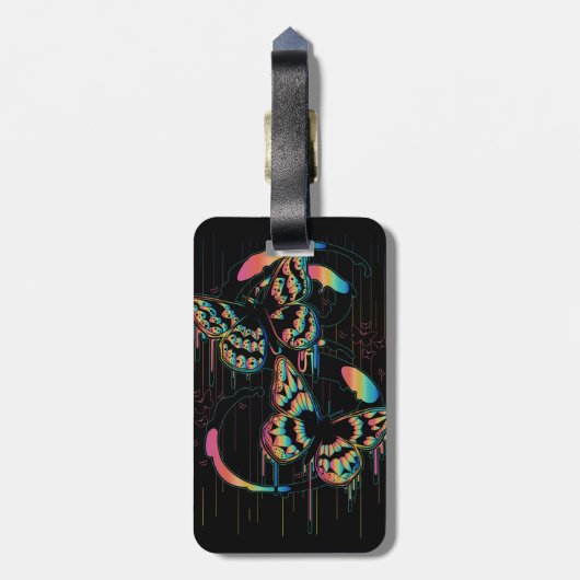 Butterfly Rain Gepäckanhänger (Rückseite vertikal)