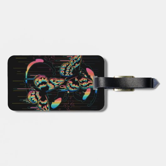 Butterfly Rain Gepäckanhänger (Rückseite horizontal)