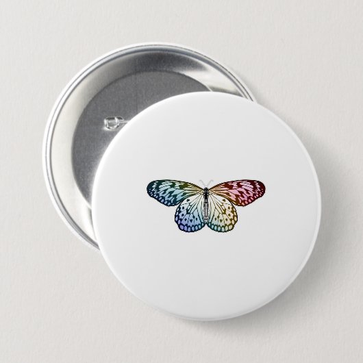 Butterfly Rainbow Button (Vorne & Hinten)