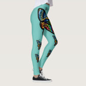BUTTERFLY RAINBOW FARBEN YOGA PANTS LEGGINGS (Rechts)