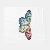 Butterfly Rainbow Fleecedecke (Vorderseite (Horizontal))