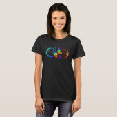 Butterfly Rainbow infinity Symbol Sign T-Shirt (Vorne ganz)