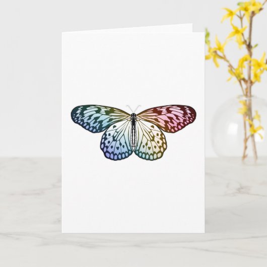 Butterfly Rainbow Karte (Gelbe Blume)