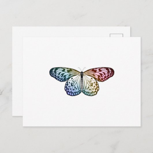 Butterfly Rainbow Postkarte (Vorne/Hinten)