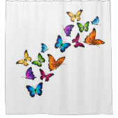 "Butterfly Rainbow" Schöner Duschvorhang (Vorderseite)