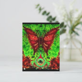 Butterfly-Rave Postkarte (Stehend Vorderseite)