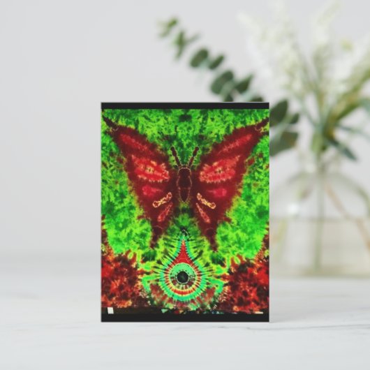 Butterfly-Rave Postkarte (Stehend Vorderseite)